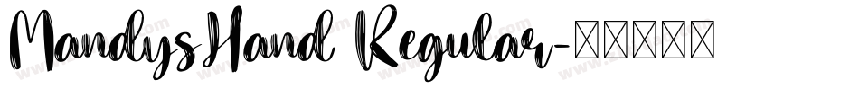 MandysHand Regular字体转换